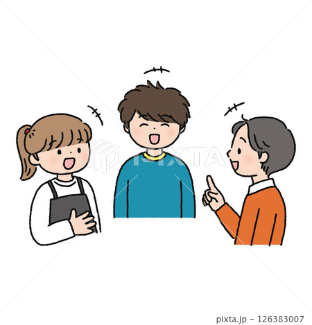 おしゃべりをする人たち おしゃべりをする人たち 126383007