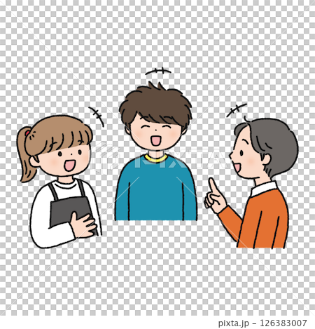 おしゃべりをする人たち おしゃべりをする人たち 126383007