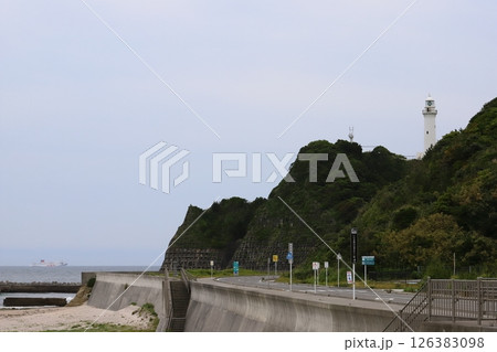 福島　いわき　塩屋埼灯台とさんふらわあ 126383098