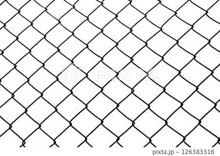 Iron net illustration. Safety metal net barrier 126383316