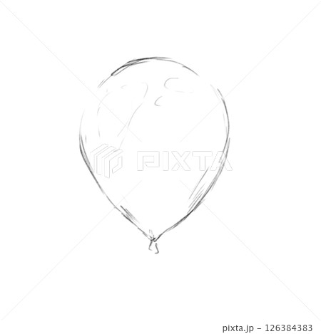 Sketch Balloon Hand Drawn, Black and White Illustration Sketch Balloon Hand Drawn, Black and White Illustration 126384383