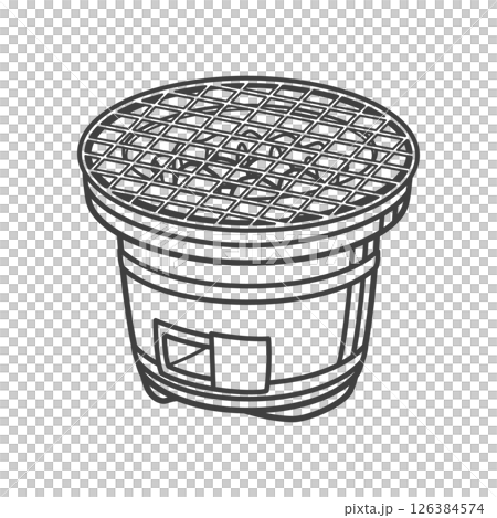 Charcoal grill (with charcoal) 126384574