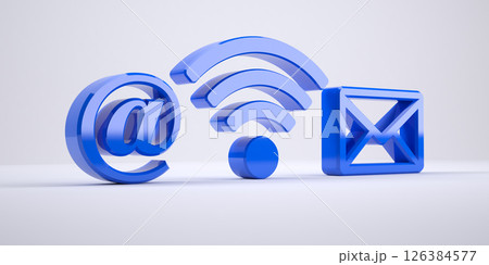 Wi-Fiとメールアイコン 126384577