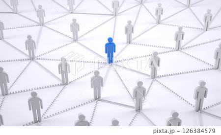 人型アイコンのネットワーク 人型アイコンのネットワーク 126384579
