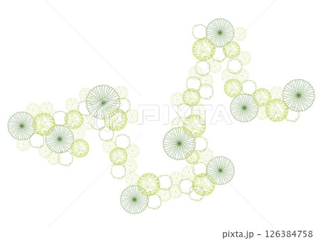 architecture drawing plant tree top view plan greenery vegetation vector. design nature architectural landscape set element illustration bush garden flora sapling minimal. architect isolated. 126384758