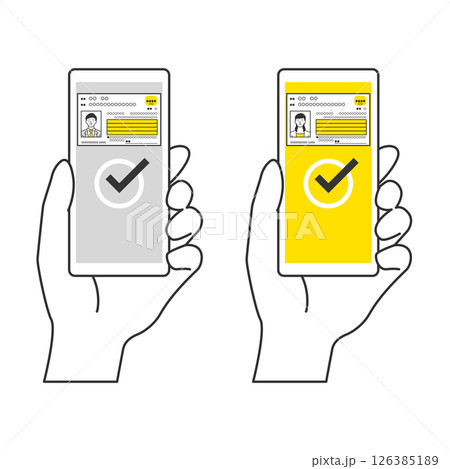 スマートフォンに搭載されたマイナンバーカード スマートフォンに搭載されたマイナンバーカード 126385189