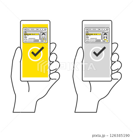 スマートフォンに搭載された運転免許証 126385190