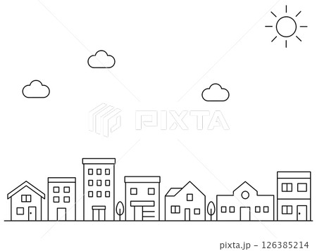 町並みのアイコン「AI生成画像」 126385214