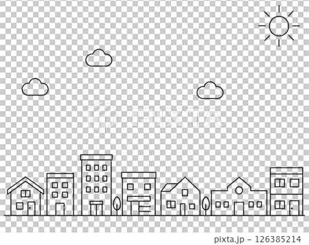 町並みのアイコン「AI生成画像」 126385214