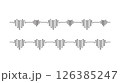 Heart pulse pattern frequency sound wave element 126385247