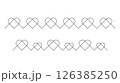Geometric heart repeat pattern vector line element 126385250