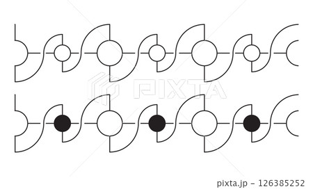 Edge borders geometric repeat pattern for decoration Edge borders geometric repeat pattern for decoration 126385252