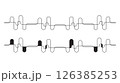Edge borders geometric repeat wave pattern for decoration 126385253