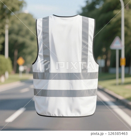 白色蛍光の安全ベスト 126385463