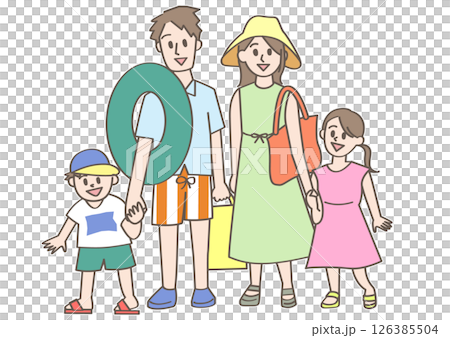 家族で夏のお出かけ 126385504