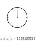 時計のアイコン(12時) 126385534