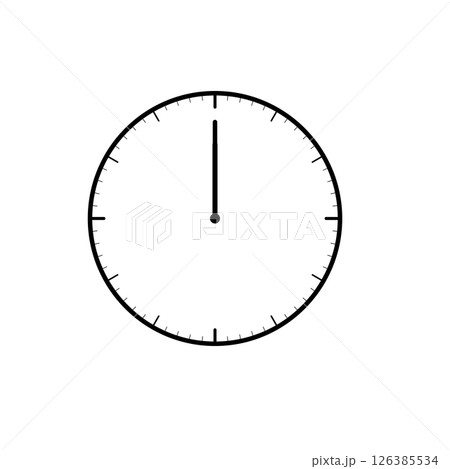 時計のアイコン(12時) 時計のアイコン(12時) 126385534