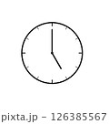 時計のアイコン(5時) 126385567