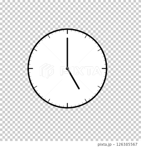 Clock icon (5 o'clock) 126385567