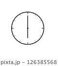 時計のアイコン(6時) 126385568