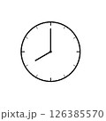 時計のアイコン(8時) 126385570