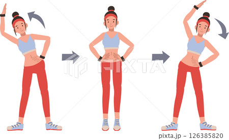 Active woman doing step workout exercise for fitness, cardio, and strength training indoors Active woman doing step workout exercise for fitness, cardio, and strength training indoors 126385820