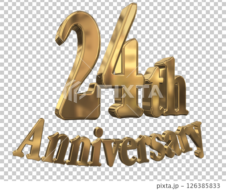 3DCG文字“24週年/24週年紀念馬克·斯帕克” 3DCG文字“24週年/24週年紀念馬克·斯帕克” 126385833