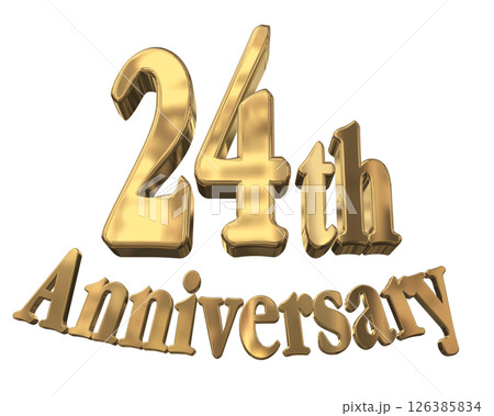 3DCG文字「24th Anniversary/24周年マークキラキラ」 126385834