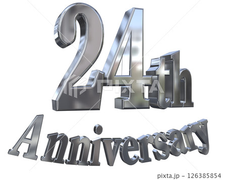 3DCG文字「24th Anniversary/24周年マークキラキラ」 126385854