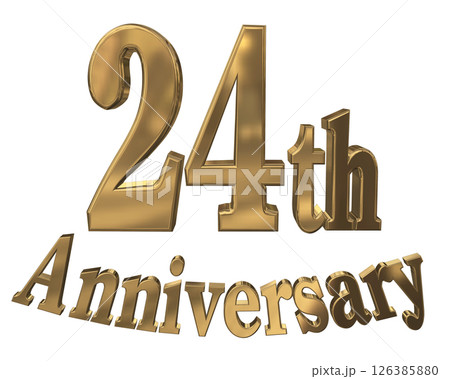 3DCG文字「24th Anniversary/24周年マークキラキラ」 3DCG文字「24th Anniversary/24周年マークキラキラ」 126385880