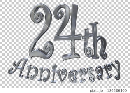 3DCG文字「24th Anniversary/24周年マークキラキラ」 3DCG文字「24th Anniversary/24周年マークキラキラ」 126386100