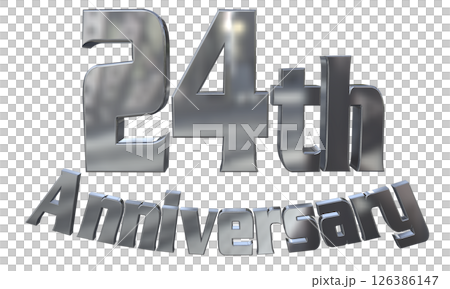 3DCG文字“24週年/24週年紀念馬克·斯帕克” 3DCG文字“24週年/24週年紀念馬克·斯帕克” 126386147