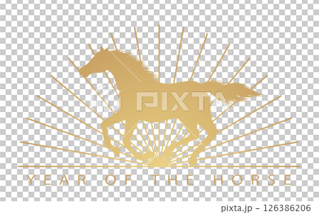 New Year's material: Year of the horse vector zodiac symbol illustration New Year's material: Year of the horse vector zodiac symbol illustration 126386206
