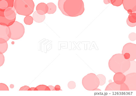 赤い泡フレーム 126386367