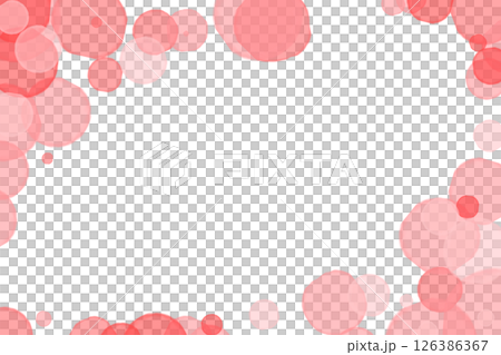 赤い泡フレーム 126386367