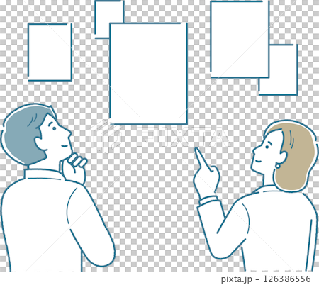 男人和女人從各種選擇中進行選擇 126386556