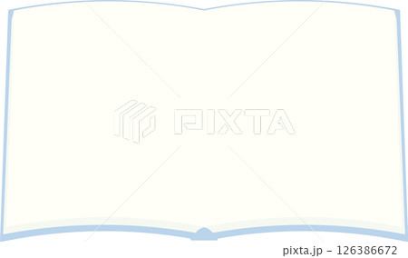 開いた白紙の本のフレーム 126386672
