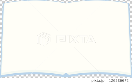 開いた白紙の本のフレーム 126386672