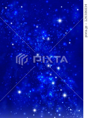 キラキラした紺色夜空 126386834