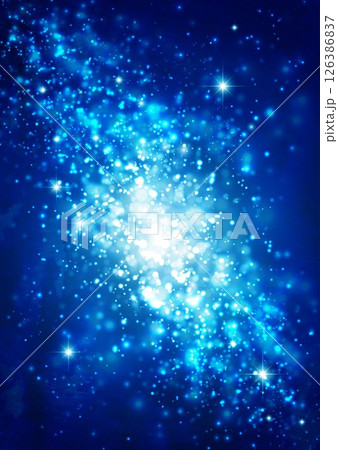 キラキラした紺色夜空 126386837