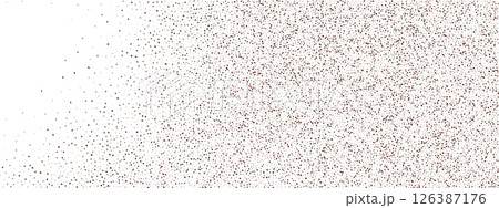 Minimal coffee particle texture. Brown coffee granules on white background. Granule scatter and dust particle. Minimal coffee particle texture. Brown coffee granules on white background. Granule scatter and dust particle. 126387176