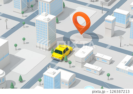 GPS グローバルポジショニングシステム 立体 126387213