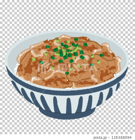 豬肉蓋飯插圖 126388094