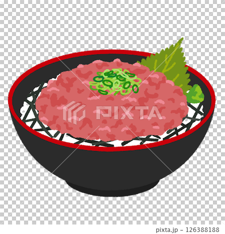 Illustration of Negitoro bowl Illustration of Negitoro bowl 126388188