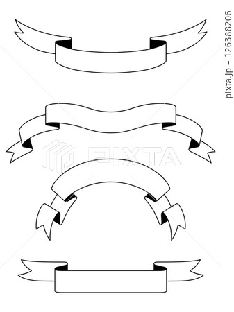 Set of ribbons. Decorative abstract banners. Set of ribbons. Decorative abstract banners. 126388206