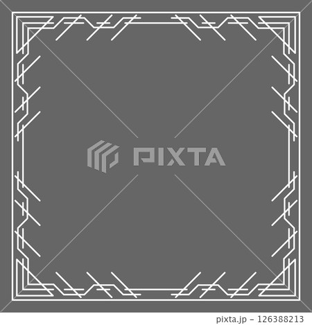 Line geometric frame. Modern decorative linear background. 126388213