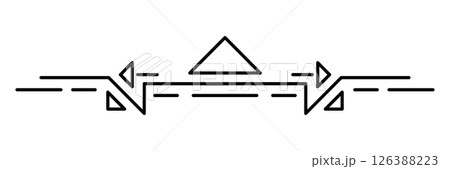Line geometric element. Modern decorative linear divider. 126388223