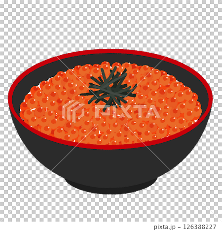 Illustration of Ikura bowl 126388227