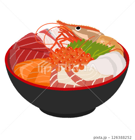 海鮮丼のイラスト 海鮮丼のイラスト 126388252