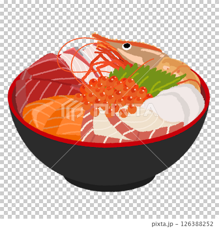 海鮮丼のイラスト 海鮮丼のイラスト 126388252